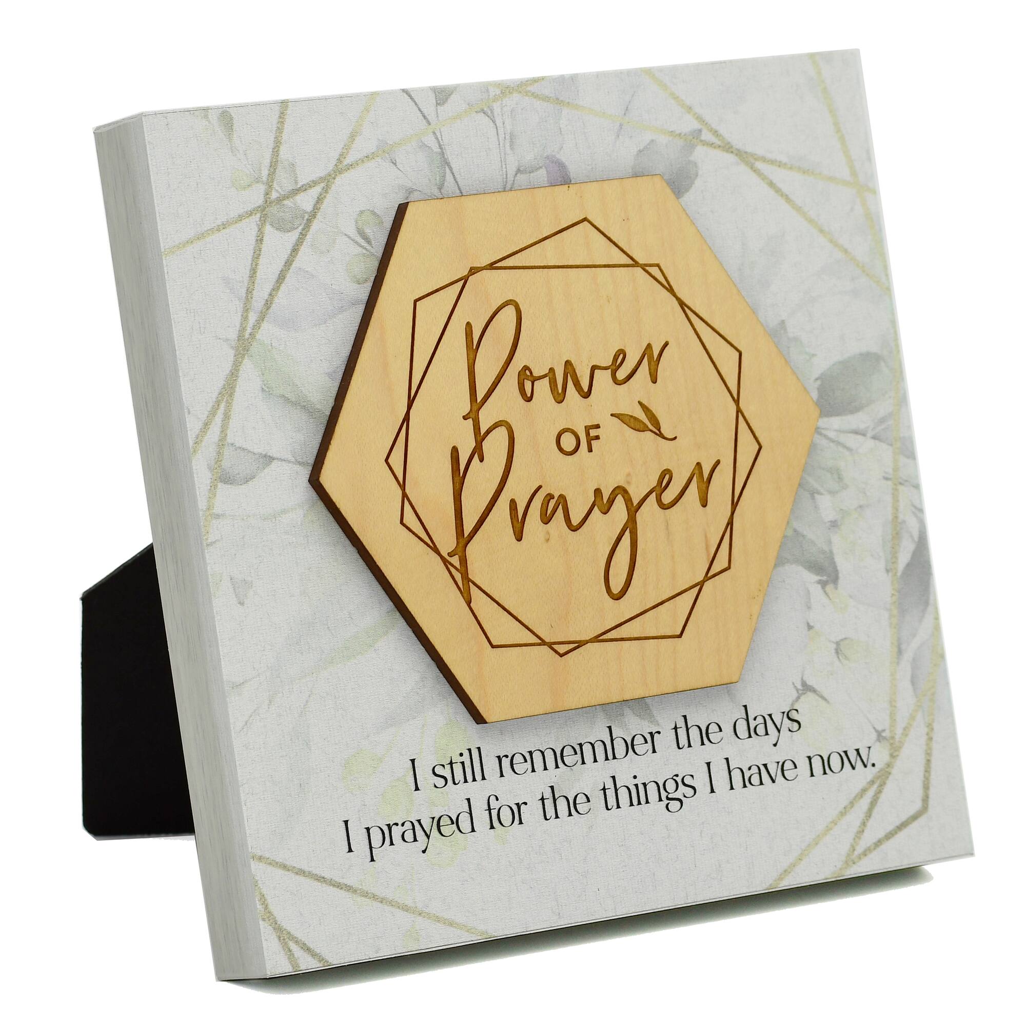 Power of Prayer Meadow Wood Plaque